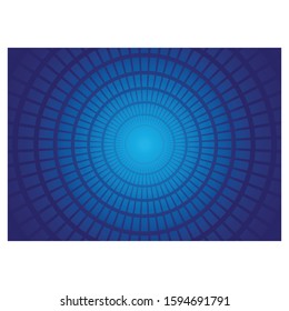 explosion effect in navy blue background. perspective space background. vector circular explosion effect
