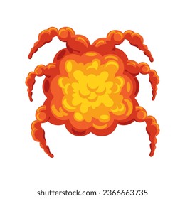 efecto de explosión icono brillante aislado