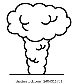 Explosion, Emergency web icon in line style