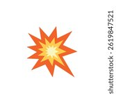 explosion emoji vector collision star burst bang crash illustration symbol sign icon