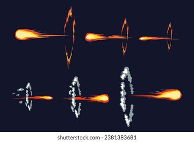 Explosion fire bomb blast boom animation explosive effect isolated set. Vector flat graphic design illustration