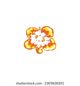 Explosión, incendio, símbolo geométrico ilustración simple vector