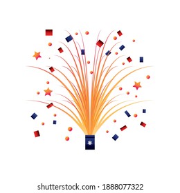 explosion fireworks celebration festive party vector illustration