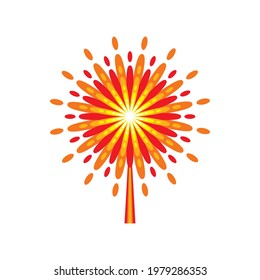 explosion fireworks celebration isolated icon