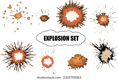 Explosion and flash effect material set
