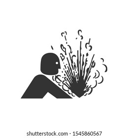 Explosion flash icon isolated on white background. Caution symbol modern, simple, vector, icon for website design, mobile app, ui. Vector Illustration