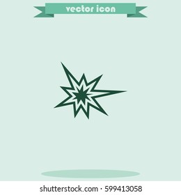 Explosion Flat Vector Icon.