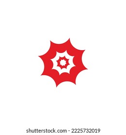 Explosion, geometric symbol simple logo vector