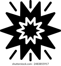 explosion glyph icon illustration vector