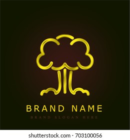 Explosion golden metallic logo