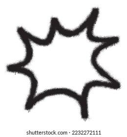 Explosion  graffiti with black spray paint