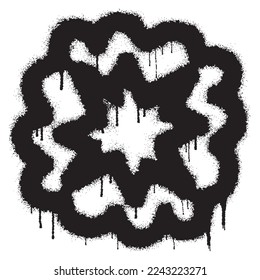Explosion graffiti with black spray paint. Vector illustration