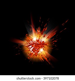 Explosionsgrunge Hintergrund leicht bearbeitbar