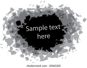 Explosion grunge banner. Vector.