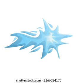Explosion gun flash icon cartoon vector. Shot effect. Smoke laser