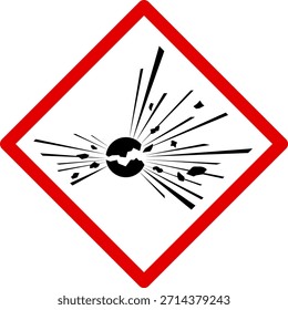 Explosion Hazard Sign - Warning Label, Vector