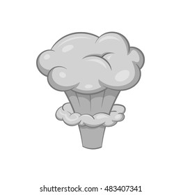 Explosion icon in black monochrome style isolated on white background. War symbol vector illustration