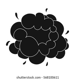 Explosion Icon Black Style Isolated On Stock Vector (Royalty Free ...