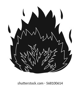 Explosion icon in black style isolated on white background. Explosions symbol stock vector illustration.