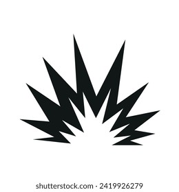 Icono de explosión. Ilustración de explosión como símbolo de moda vectorial simple para diseño y sitios web, presentación o aplicación.
