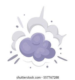 Explosion icon in cartoon style isolated on white background. Explosions symbol stock vector illustration.
