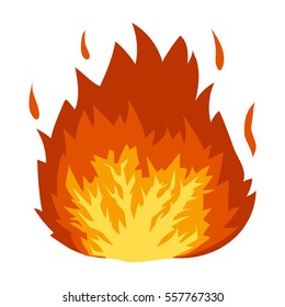 Explosion icon in cartoon style isolated on white background. Explosions symbol stock vector illustration.
