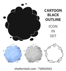 Explosion icon in cartoon style isolated on white background. Explosions symbol stock vector illustration.
