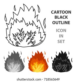 Explosion icon in cartoon style isolated on white background. Explosions symbol stock vector illustration.