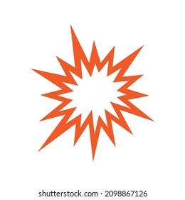 Explosion icon design template vector isolated illustration