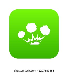 Explosion icon digital green for any design isolated on white vector illustration