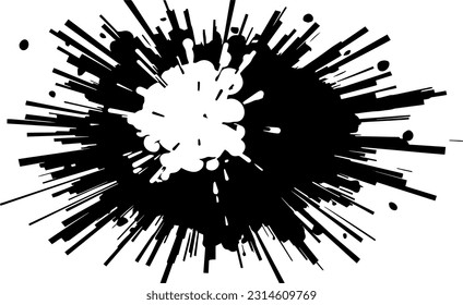 Explosion icon, EPS 10 illustration
