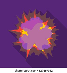Explosion icon in flat style  . Explosions symbol stock vector illustration.