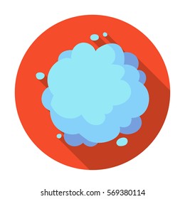 Explosion icon in flat style isolated on white background. Explosions symbol stock vector illustration.