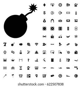 Explosion icon illustration isolated vector sign symbol. casino icons vector set. on white background