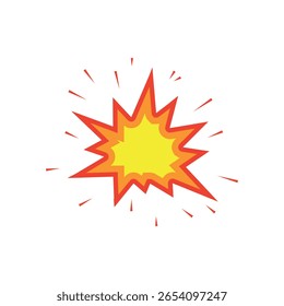 Icono de explosión. Impacto de explosión. Bombardeo. Vector