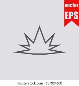 Explosion icon infographic isolated in flat style.Vector illustration.