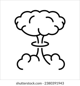 Explosion icon isolated on white background. Trendy explosion icon in flat style. EPS 10