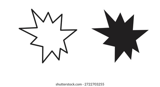 Icono de explosión Ilustración vectorial aislada. Pictograma de Vector para Web y App