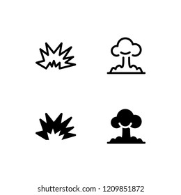 Explosion Icon Logo Vector Symbol. Boom Icon