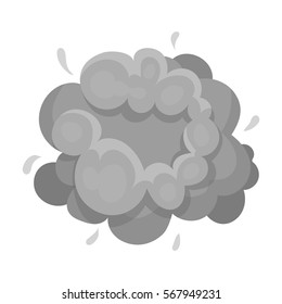 Explosion icon in monochrome style isolated on white background. Explosions symbol stock vector illustration.