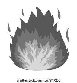 Explosion icon in monochrome style isolated on white background. Explosions symbol stock vector illustration.