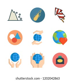explosion icon set. vector set about planet earth, geometry, firework and ink icons set.