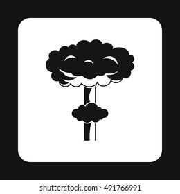 Explosion icon in simple style isolated on white background. Bomb symbol