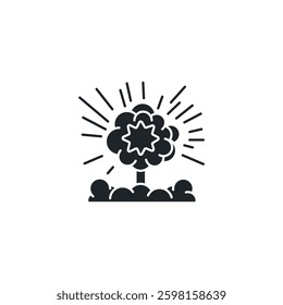 Explosion icon symbol vector illustration isolated on white background