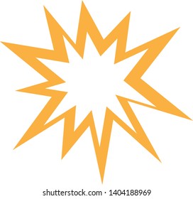 Explosion icon in trendy flat style isolated on white background