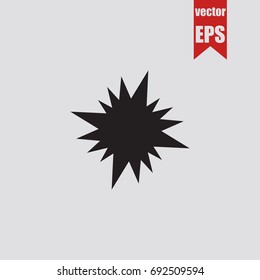 Explosion icon in trendy isolated on grey background.Vector illustration.