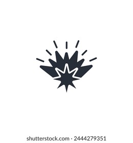 explosion icon. vector.Editable stroke.linear style sign for use web design,logo.Symbol illustration.