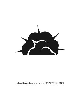 explosion icon. war and blast symbol. isolated vector image in simple style