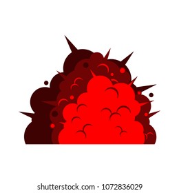 Explosion isolated. burst Flying fragments. Vector illustration
