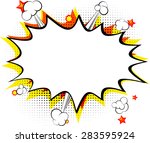 Explosion, isolated retro style comic book background.